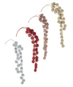 Ramo Natalizio Glitterato Curvo Jamil H 72 cm 4Pz 8