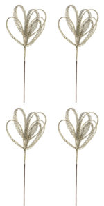 Ramo Natalizio Glitterato Fiore Joseline H 65 cm 4Pz 10