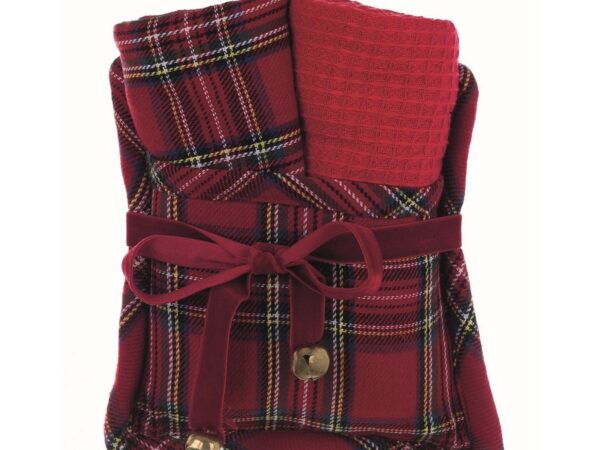Set Natalizio 2 Canovacci 1 Presina Tartan Blanc Mariclò