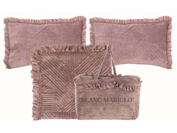 Trapunta Matrimoniale 2 Copriguanciali e Borsa Blanc Mariclò 3