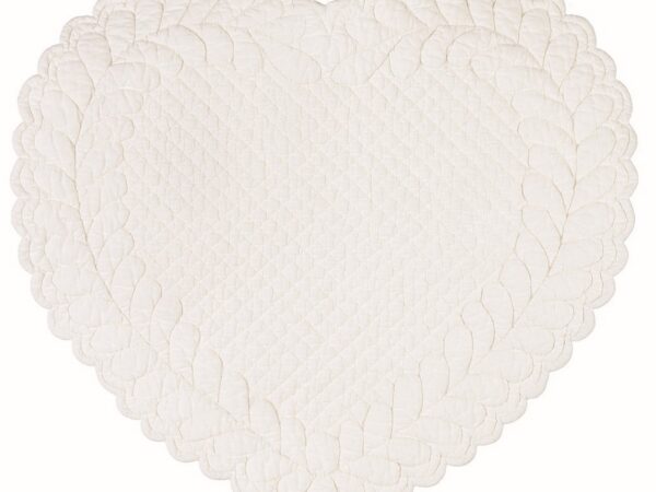 Tovaglietta Americana Cuore Avorio Shabby Chic Blanc Mariclò