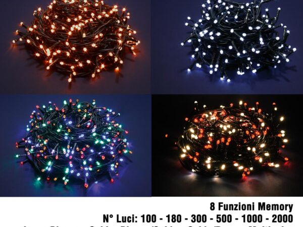 Luci di Natale Led a Luce Calda Fredda Bianca da Esterno Interno Addobbi Albero