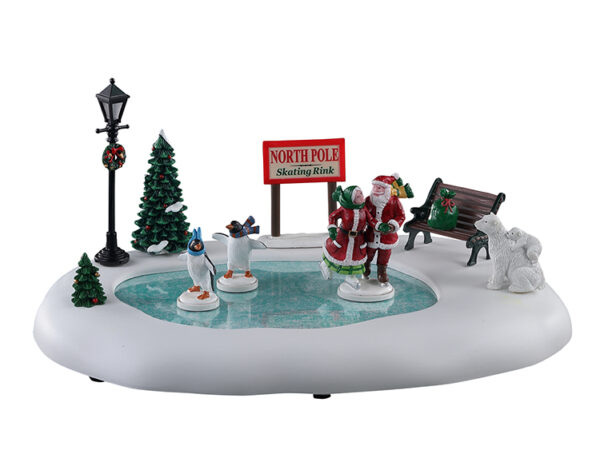 Pista di Pattinaggio in Movimento Villaggio di Natale Lemax