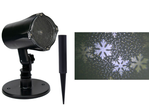 Proiettore Led Temi Paesaggi Natalizi Fiocchi di Neve 3