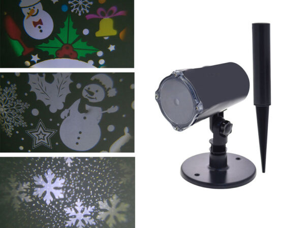 Proiettore Led Temi Paesaggi Natalizi Fiocchi di Neve