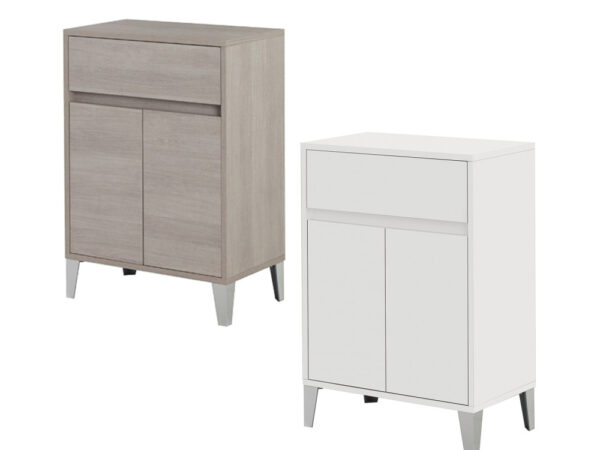 Mobiletto Bagno in Legno 2 Ante Rallentate 1 Cassetto 60 cm