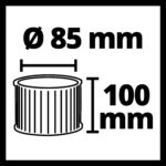 Filtro a Pieghe di Ricambio Aspiracenere Einhell 2351310 7