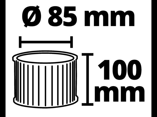 Filtro a Pieghe di Ricambio Aspiracenere Einhell 2351310 3