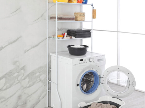 Scaffale Copri Lavatrice Bianco Salvaspazio Bagno Lavanderia