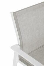 Sedia da Esterno Giardino Bianca Metallo e Tessuto Crozet 17