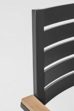 Sedia da Esterno Giardino Nera in Metallo Legno Belmar 2 Pz 17