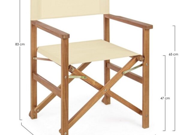 Sedia da Regista Pieghevole in Legno Poltrona Esterno Noemi 3