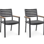 Sedia da Esterno Giardino Bianca Metallo e Tessuto Crozet 19