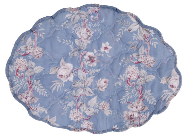 Tovaglietta Americana Ovale Azzurra Boutis Shabby Blanc Mariclò