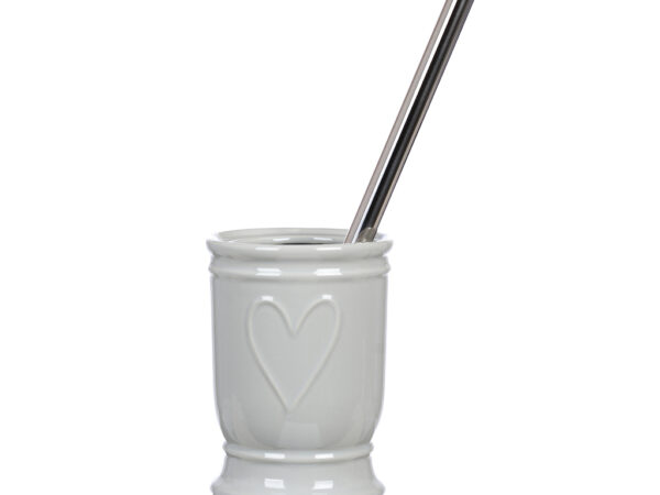 Spazzolino WC con Cuore Bagno Shabby Chic Blanc Mariclò