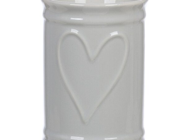 Porta Spazzolini Denti con Cuore Bagno Shabby Chic Blanc Mariclò