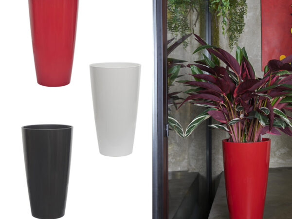 Vaso Living High Round 55 cm + Inner Idel Auto Irrigazione