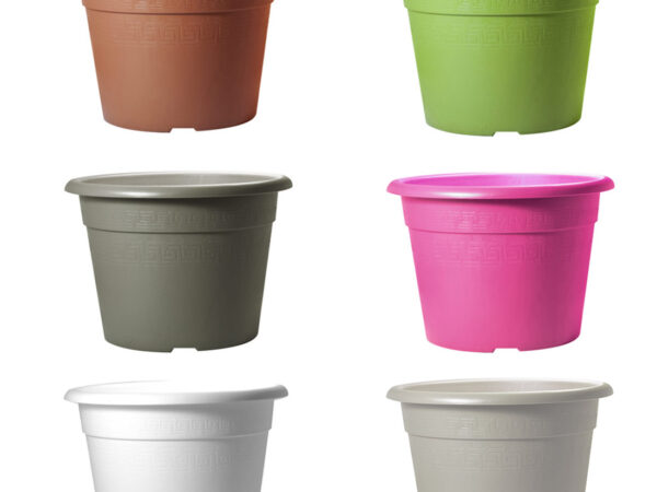 Vaso per Piante in Resina Colorato Plasticotto Etrusco Idel