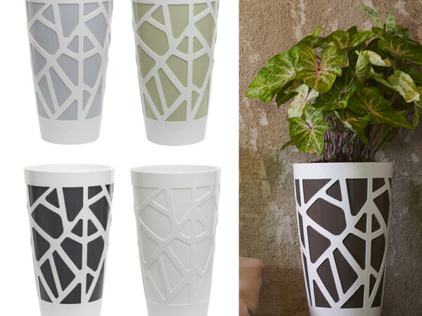 Vaso per Piante Mosaic Curve Hight 55 Idel Auto Irrigazione