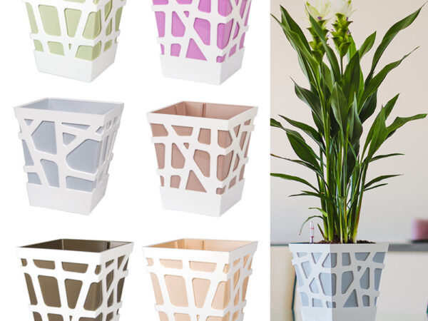 Vaso per Piante Mosaic Quadro 17 Idel con Auto Irrigazione