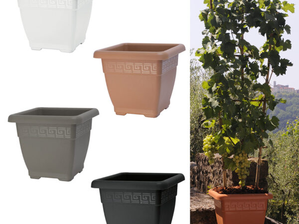 Vaso per Piante Quadrato Interno Esterno Plasticotto Quadro Idel
