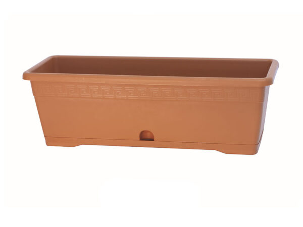 Vaso in Plastica da Appoggio Balcone con Sottovaso Versilia Idel