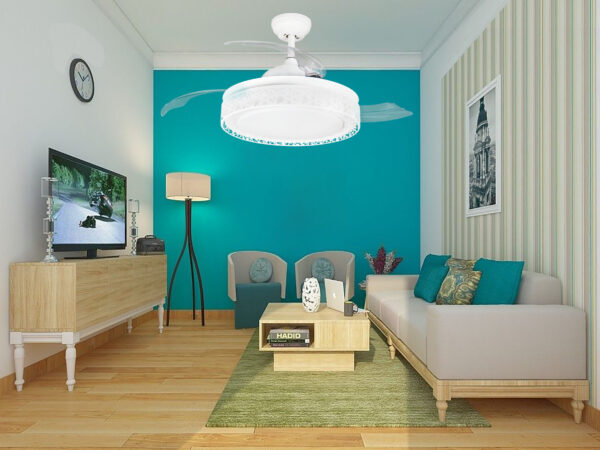 Ventilatore a Soffitto con Pale a Scomparsa e Luci Led Ghost 3