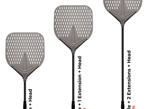 Pala per Pizza in Acciaio Forata Asta Regolabile Alfa Forni 3