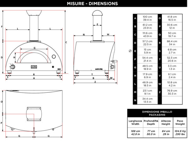 Forno per Pizza a Gas da Esterno Ibrido Brio Alfa Forni 3