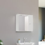 Mobile da Bagno Sospeso 100 cm Moderno Cassettone Blu a Rombi 8