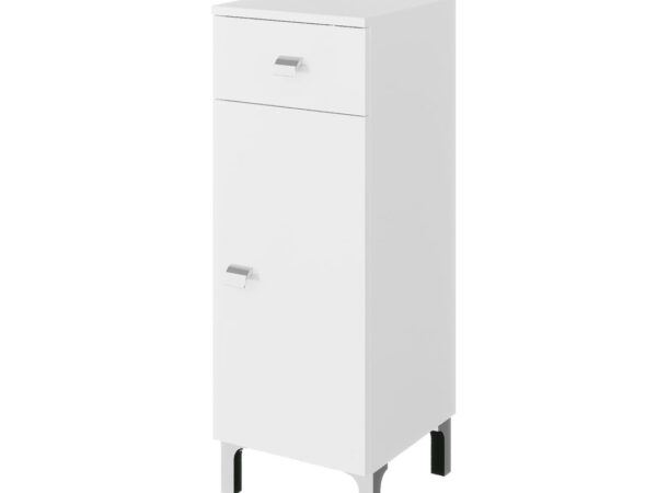 Mobiletto da Bagno Basso Piccolo Semplice Moderno Bianco