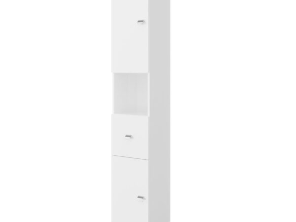 Mobile Colonna Bagno Alto 2 Ante 1 Cassetto Bianco Savinidue