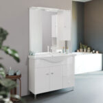 Mobile Colonna Bagno Alto 2 Ante 1 Cassetto Bianco Savinidue 7