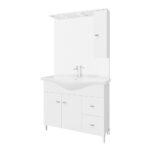 Mobile da Bagno Moderno a Terra Completo Bianco Savinidue 6