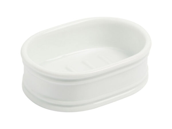 Porta Sapone Bagno in Porcellana Bianca Impero Metaform