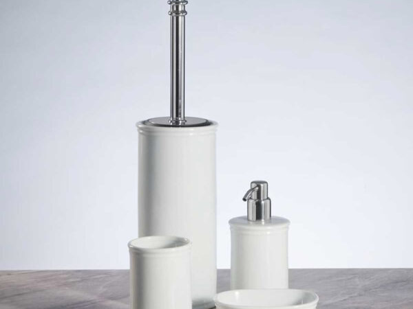 Porta Sapone Bagno in Porcellana Bianca Impero Metaform 3