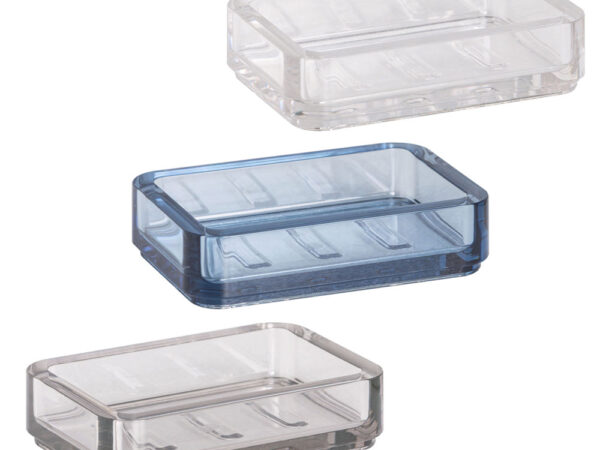 Porta Sapone Bagno da Appoggio Trasparente Moderno 25 Metaform