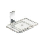 Porta Scopino Bagno WC da Terra in Acciaio One Duo Cromo 4