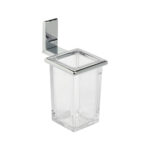 Porta Saponetta Bagno da Muro Trasparente in Acciaio Ella 4