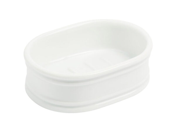 Portasapone Bagno in Porcellana Bianca Classico Impero