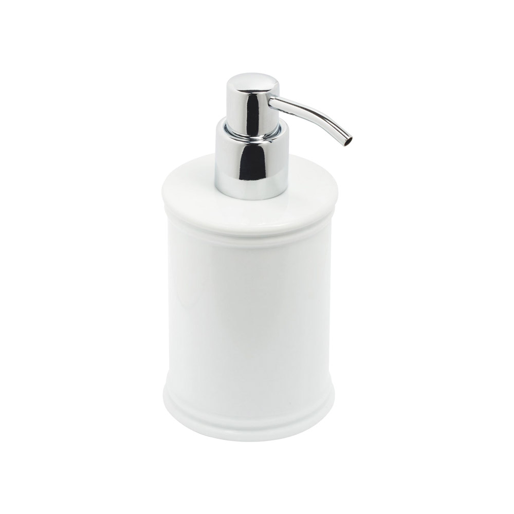 Dispenser Sapone Bagno in Porcellana Bianca Classico Impero 3 Dispenser Sapone Bagno in Porcellana Bianca Classico Impero 3