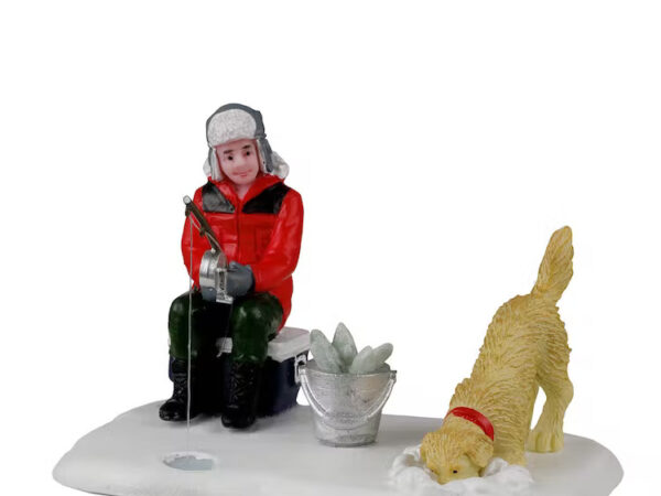 Pescatore sul Ghiaggio Personaggio Villaggio di Natale Lemax