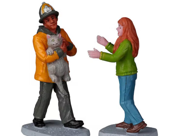 Vigile del Fuoco Pompiere per Villaggio di Natale Lemax