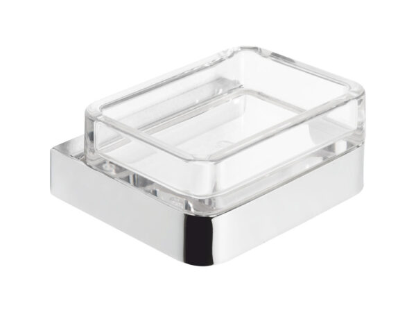 Porta Saponetta Bagno a Parete Trasparente Moderna Serie 25