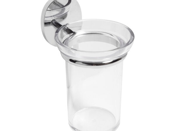 Porta Spazzolini Denti a Parete con Bicchiere Trasparente Bird