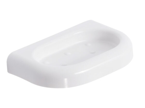 Portasapone Bagno a Parete per Saponetta Bianco in Durolite