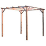 Gazebo a Pergola in Legno 3×3 Pergolato Giardino senza Copertura 7