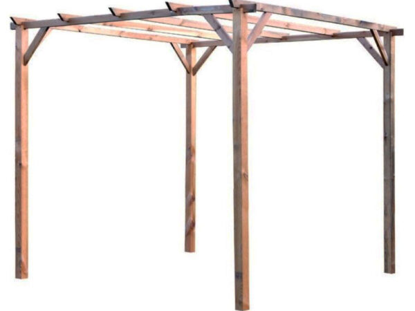 Gazebo a Pergola in Legno 3×3 Pergolato Giardino senza Copertura 3