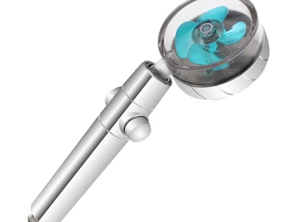 Soffione Doccia con Elica Girevole Doccetta con Interruttore