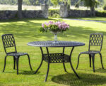 Tavolo da Giardino Esterno Metallo Ferro Alluminio Rotondo Ovale Ivrea Bizzotto 19